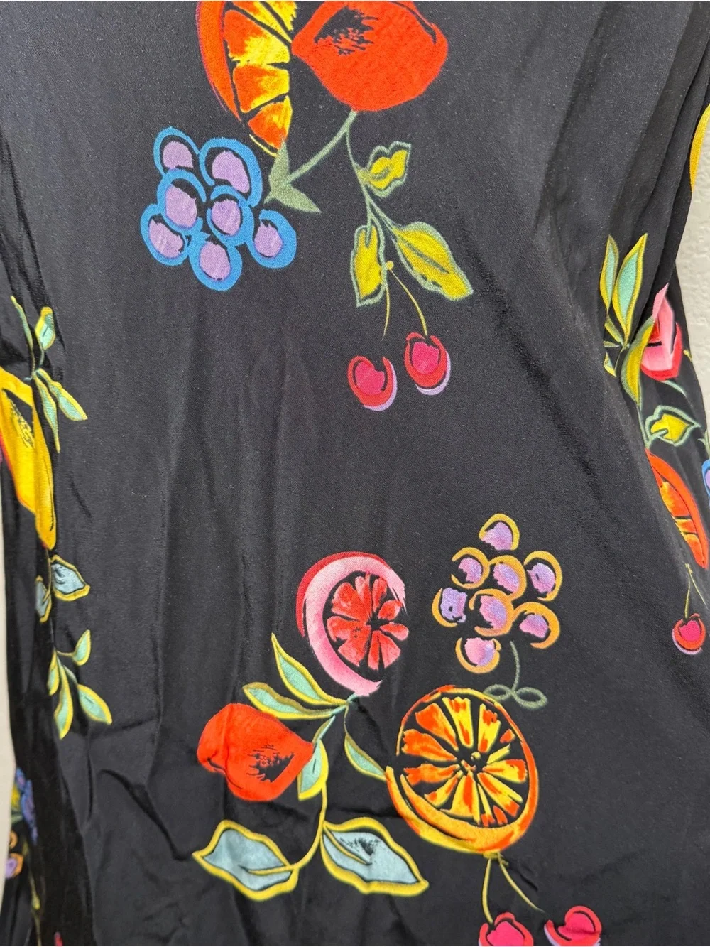 ASTR The Label Charisma Tie Back Sleeveless Midi Dress Size Large Mixed Fruit